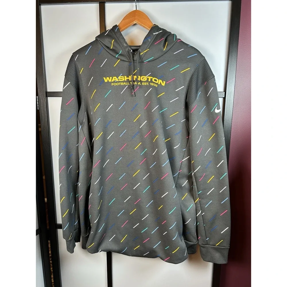 Nike NFL Charcoal Washington Football Team‎  Crucial Catch Pullover Hoodie Sz XL